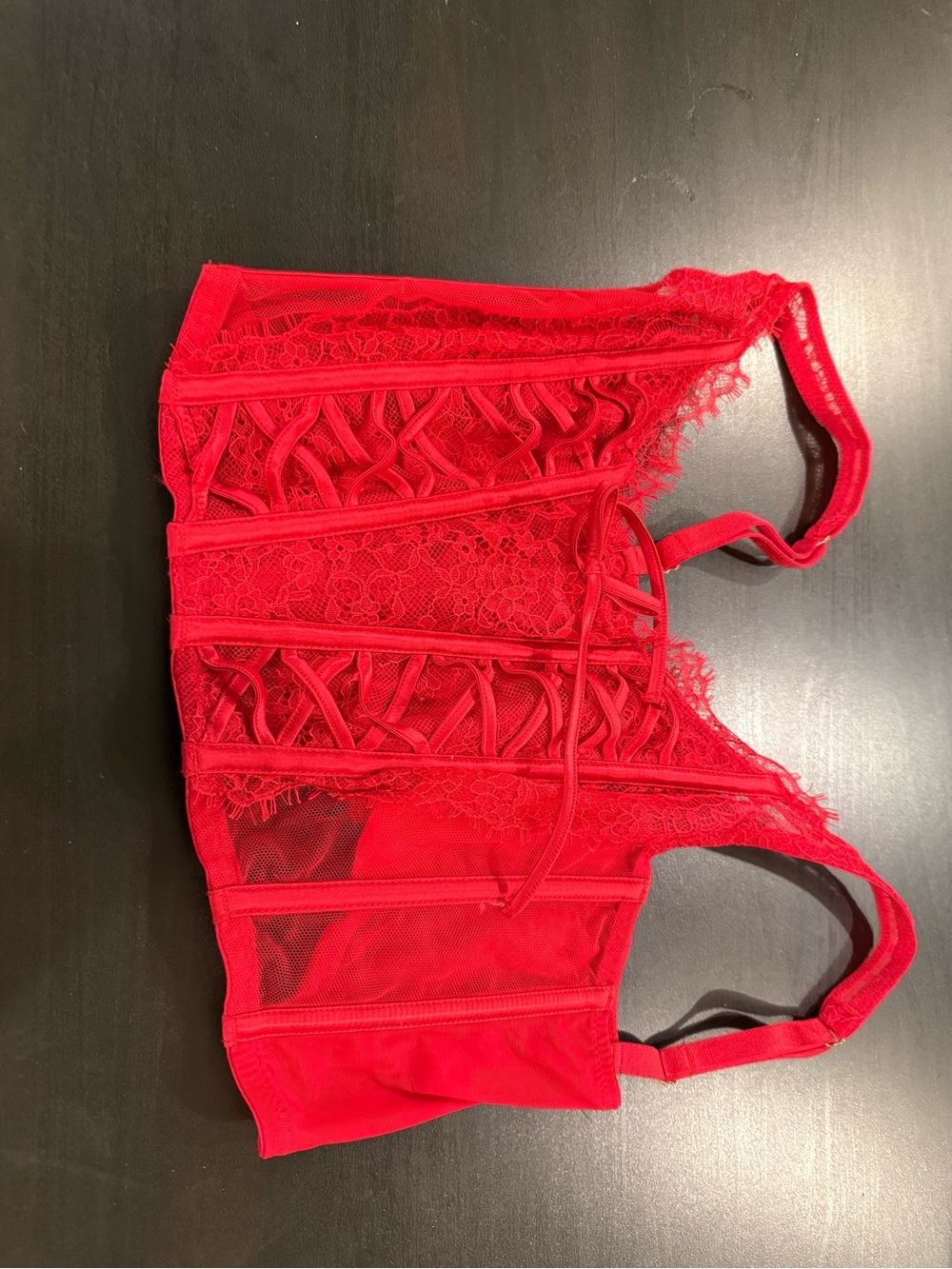 Victoria's Secret - Red Lace Corset Top
